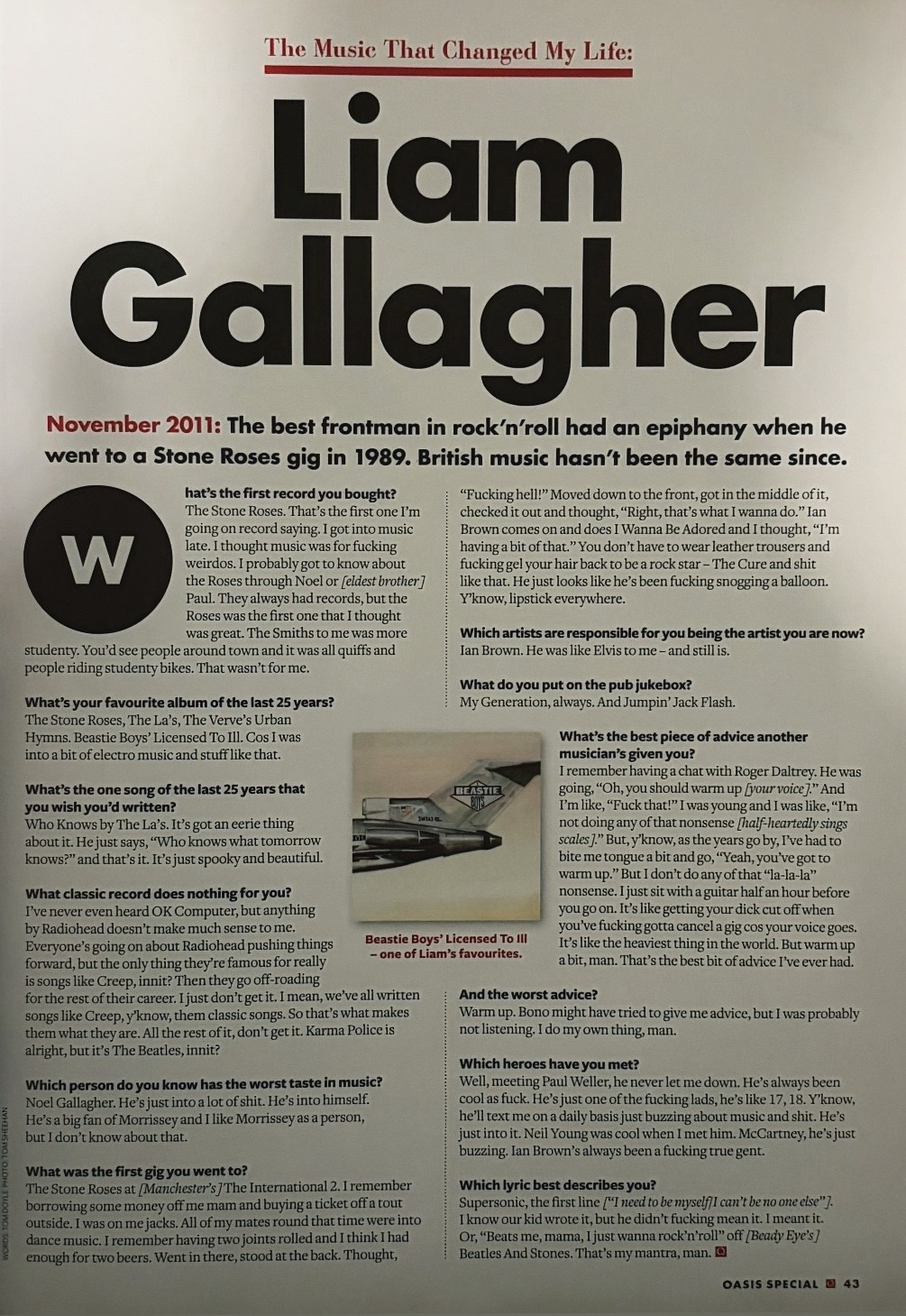 專訪：音樂改變了我的人生Liam Gallagher