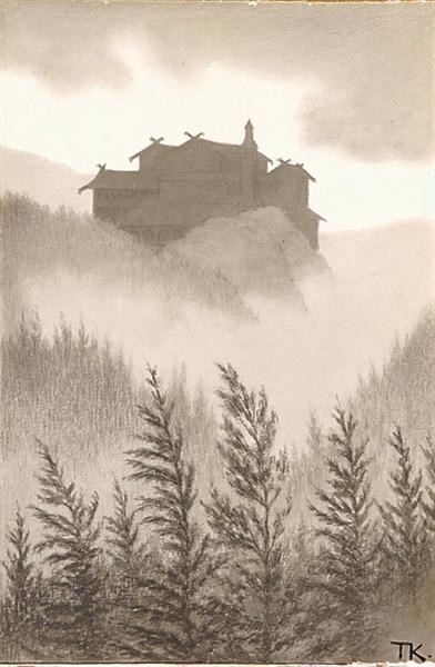 Theodor Kittelsen的插畫：挪威民間故事《綠騎士》（Den Groenne&nbsp;Ridder）